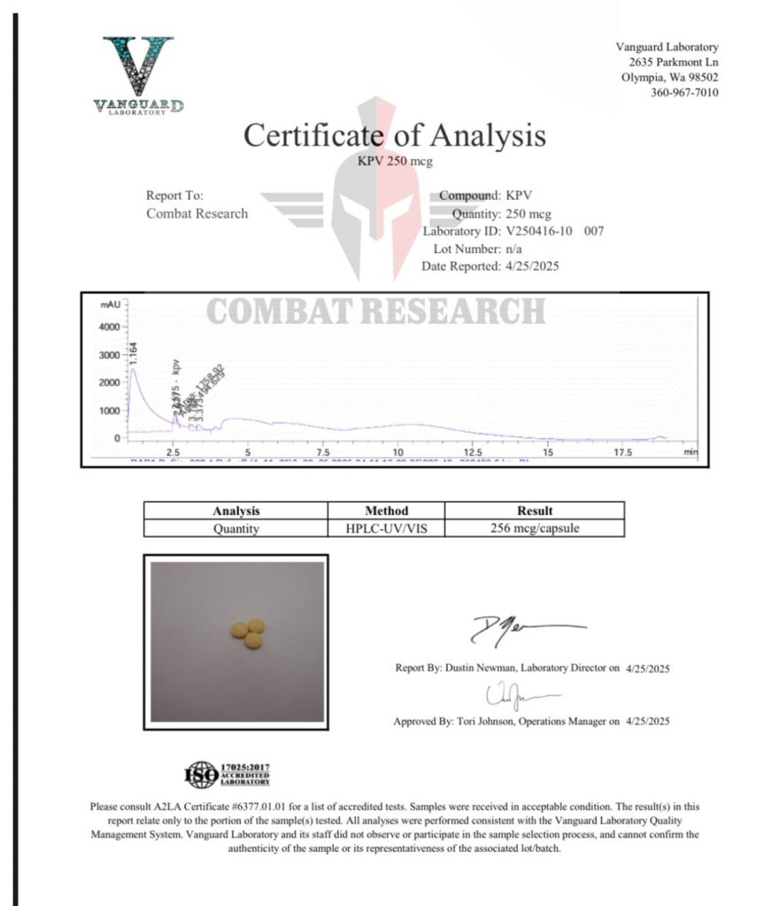 peptides lab results